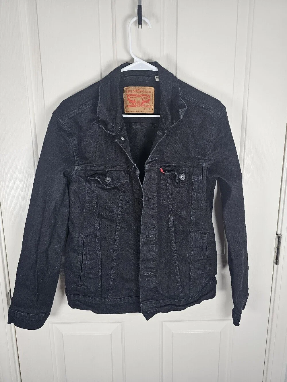 Levi's  The Trucker Denim Black Jacket Size S